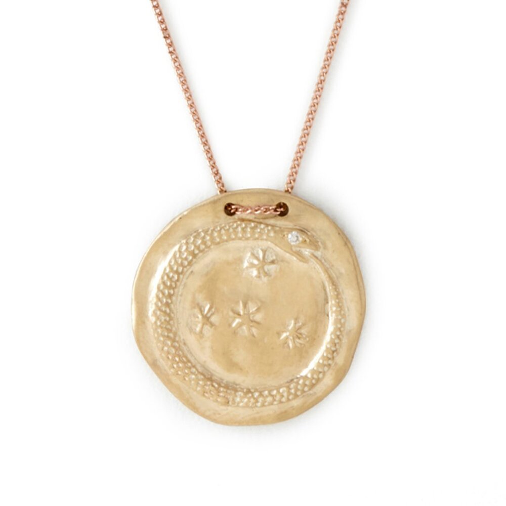 Pascale Monvoisin Idaho N°1 9-karat yellow and rose gold diamond necklace